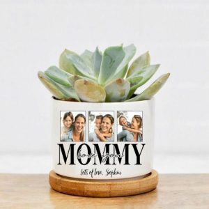 Ornaments |   Personalized Name Flower Pot With Custom Picture Warm And Best Gift For Mommy Home & Living Ornaments