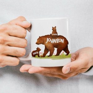 Ornaments |   Personalized Name Mug Bear Family Lovely Present For Important Person Home & Living Ornaments