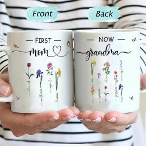 Ornaments |   Personalized Name Mug With Custom Birth Flower Best Gift For Mother’s Day Home & Living Ornaments