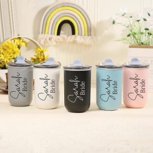 Ornaments |   Personalized Name Wine Tumbler With Lid Interesting Gift For Bride Home & Living blue