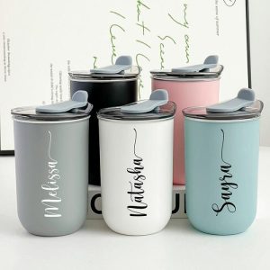 Ornaments |   Personalized Name Wine Tumbler With Lid Wonderful Gift For Family Home & Living blue