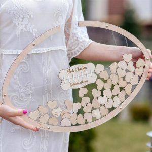 Ornaments |   Personalized Oval Guest Book Sweet Wedding Gift For Couples Home & Living Ornaments