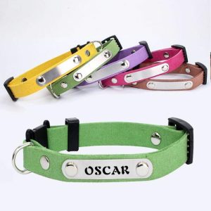 Ornaments |   Personalized Pet Collar Leather Material Can Be Engraved With Names Gift For Pet Owners Home & Living coffee