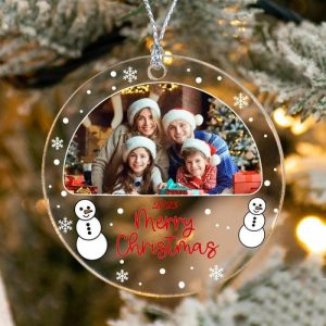 Ornaments |   Personalized Photo Transparent Acrylic Christmas Tree Decoration Home & Living Ornaments