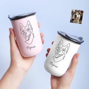 Ornaments |   Personalized Picture Wine Tumbler With Lid Custom Name Lovely Present For Pet Lover Home & Living blue