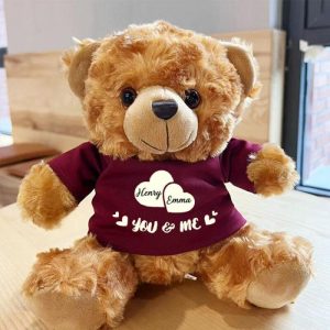 Ornaments |   Personalized Plush Teddy Bear Add Name Cute Gift For Couple Home & Living Ornaments