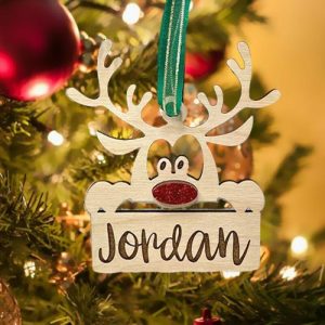 Ornaments |   Personalized Reindeer Wooden Custom Name Christmas Decoration Home & Living Ornaments