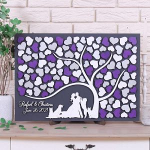 Ornaments |   Personalized Square Wedding Guest Book Gifts For The Sweet Couple Home & Living Ornaments