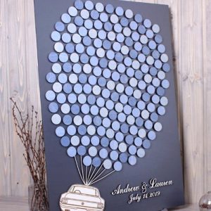 Ornaments |   Personalized Square Wedding Guest Book With Balloon Inserts For A Warm Gift Home & Living Ornaments