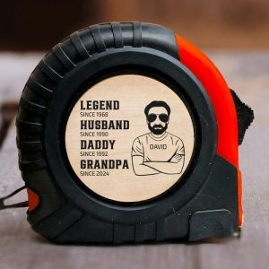 Ornaments |   Personalized Tape Measure "Legend Husband Daddy Grandpa" Gift For Grandpa Home & Living Ornaments