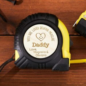 Ornaments |   Personalized Tape Measure With Cute Heart Pattern For Dad Home & Living Ornaments