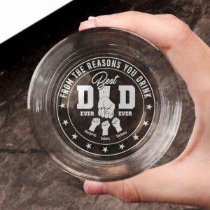 Ornaments |   Personalized Whiskey Glass Best Dad Ever From The Reasons You Drink Warm Father’s Day Gift Home & Living Ornaments