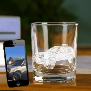 Ornaments |   Personalized Whiskey Glass Custom Car Photo Design Perfect Gift For Car Lovers Home & Living Ornaments