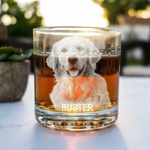 Ornaments |   Personalized Whiskey Glass Custom Pet Photo With Name Warm Gift For Dog Lover Father’s Day Home & Living Ornaments