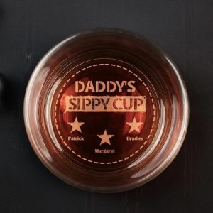 Ornaments |   Personalized Whiskey Glass My Daddy’s Sippy Cup With Custom Star Names Perfect For Father’s Day Home & Living Ornaments