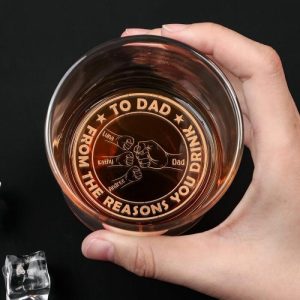 Ornaments |   Personalized Whiskey Glass To Dad From The Reasons You Drink Warm Father’s Day Gift Home & Living Ornaments