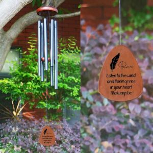 Ornaments |   Personalized Wind Chime Listen To The Wind And Think Of Me Memorial Gift For Loved One Home & Living copper