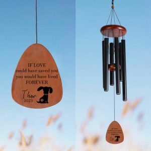 Ornaments |   Personalized Wind Chime You Would Have Lived Forever Puppy Design Memorial Gift For Pet Lover Home & Living copper