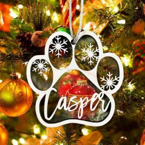 Ornaments |   Personalized Wooden Pet Paw Custom Name Christmas Decoration For Pet Friend Home & Living Ornaments