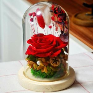 Ornaments |   Preserved Rose Flower Glass Cover Rose Flower Valentine’s Day Gift Home & Living Ornaments