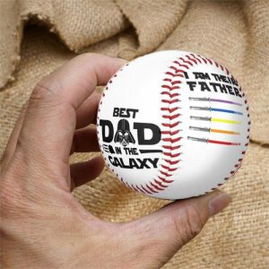 Ornaments |   "The Best Dad In The Galaxy" Customized Baseball Can Add Name Father’s Day Gifts Home & Living blue