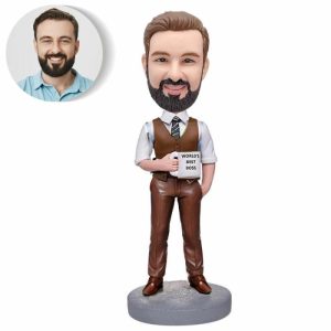 Ornaments |   "World’s Best Boss" Custom Bobblehead Of Boss Wearing A Suits Home & Living Ornaments