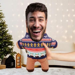 Pillows |   Custom Face Pillow Christmas Jumper Merry Xmas Face Pillow Home & Living Pillows