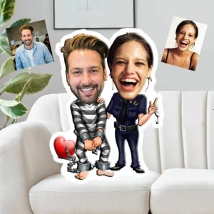 Pillows |   Custom Face Pillow Police And Criminals 3D Portrait Personalized Photo Pillow Funny Gifts   For Couple Home & Living Pillows