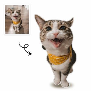 Pillows |   Custom Pet Full Body Photo Pillow 3D Portrait Pillow Cat Funny Gift Home & Living Pillows