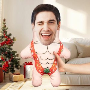 Pillows |   Customized Face Pillow Christmas Mankini Face Pillow Home & Living Pillows