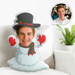 Pillows |   Customized Face Pillow With Cute Snowman Body Christmas Gift For Dad Home & Living Pillows