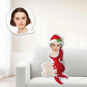 Pillows |   Customized Face Pillow With Plush Red Dress Body Christmas Gift For Her Home & Living Pillows