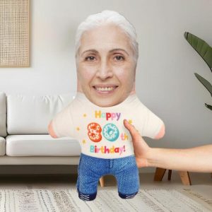 Pillows |   "Happy 80Th Birthday" Custom Face Pillow Home & Living Pillows