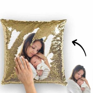 Pillows |   Magic Sequins Custom Photo Pillow Home & Living Pillows