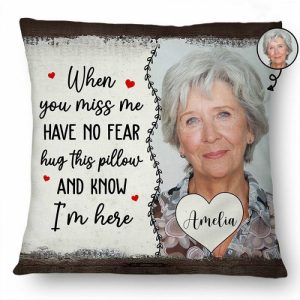 Pillows |   Personalized Picture Pillow With Custom Name And Red Heart Pattern Precious Gift For Family Home & Living Pillows