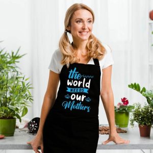 Kitchen |   Cooking Apron Beautiful Gift For Mom "The World Needs Our Mother" Home & Living Kitchen