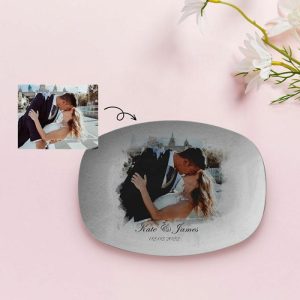 Kitchen |   Custom Name And Picture Plate Precious Gift For Couples Home & Living Kitchen