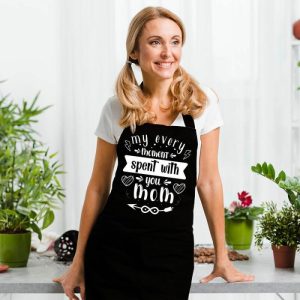 Kitchen |   Durable Apron Mother’s Day Gift "My Every Moment Spent With You" Home & Living Kitchen