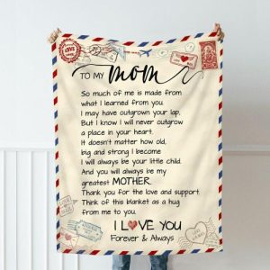 Blankets |   Love Letter Blanket Warm Present For Dear Mother "I Learned From You" Blankets Blankets