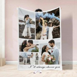 Blankets |   Personalized 5 Photos  Blanket For Sweet Couple Blankets Blankets