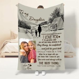 Blankets |   Personalized Picture Blanket Special Gift For Daughter "I Believe In You" Blankets Blankets