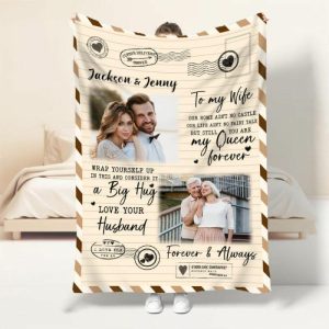 Blankets |   Personalized Picture Blanket Stylish Present For Wife "You Are My Queen" Blankets Blankets