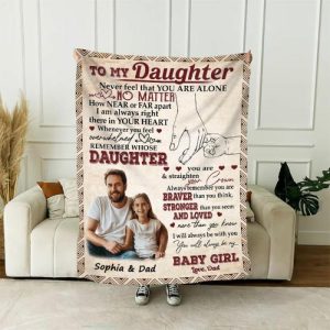 Blankets |   Personalized Picture Blanket With Hands Pattern Best Gift For Daughter "You Are Straighten" Blankets Blankets