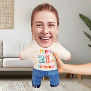 Pillows |   "Happy 21St Birthday" Custom Face Pillow Home & Living Pillows