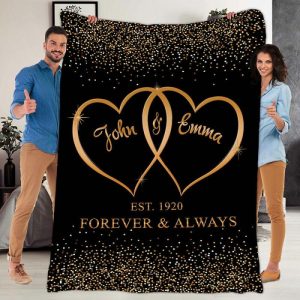 Blankets |   Personalized Name Blanket With Shining Dots Beautiful Gift For Couple Blankets Blankets