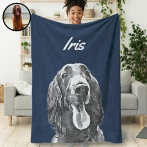 Blankets |   Personalized Picture Blanket With Custom Name Comic Style Design Best Gift For Pet Lover Blankets Blankets