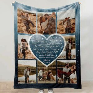 Blankets |   Personalized Picture Blanket With Custom Name Sweet Valentine’s Day Gift "I’M Sending You My Love" Blankets Blankets