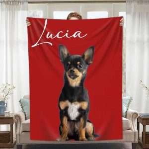 Blankets |   Personalized Picture Blanket With Optional Background Color Unique Gift For Pet Lovers Blankets Blankets